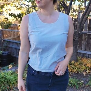 Vintage cream cotton tank top